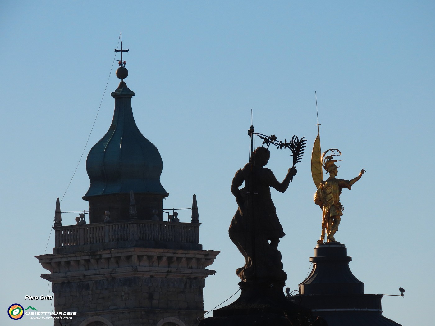 28 Campanili da sx Santa Maria Maggiore, San Pancrazio, Duomo.JPG